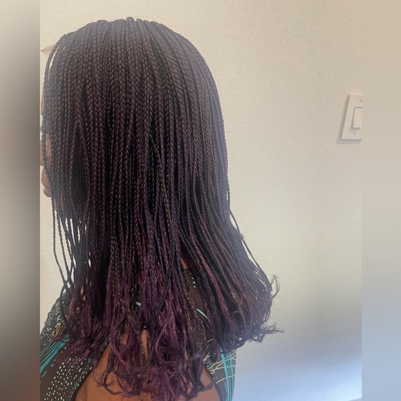 Braided Purple colored Wig - Picture 5 of 9